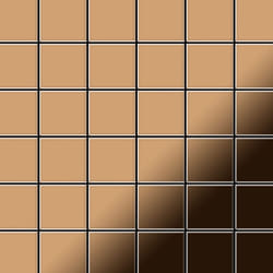 Metal Mosaic Tile Titanium Amber mirror copper 1.6mm Cinquanta-Ti-AM