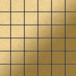 Metal Mosaic Tile Titanium Gold brushed gold 1.6mm Cinquanta-Ti-GB