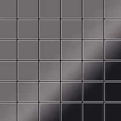 Metal Mosaic Tile Titanium Smoke mirror dark grey 1.6mm Cinquanta-Ti-SM