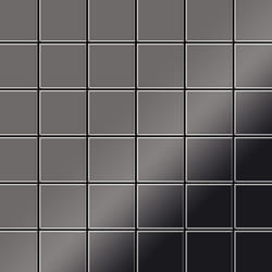 Metal Mosaic Tile Titanium Smoke mirror dark grey 1.6mm Cinquanta-Ti-SM