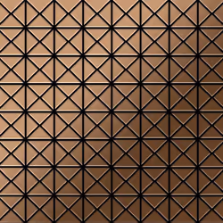 Metal Mosaic Tile Titanium Amber brushed copper 1.6mm Deco-Ti-AB