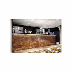 Metal Mosaic Tile Titanium Amber brushed copper 1.6mm Deco-Ti-AB