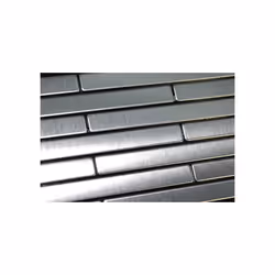Metal Mosaic Tile Stainless Steel brushed grey 1.6mm Deedee-S-S-B