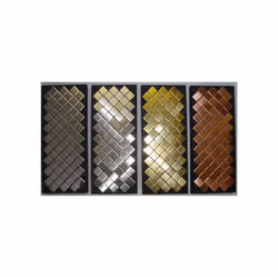 Metal Mosaic Tile Titanium Smoke mirror dark grey 1.6mm Diamond-Ti-SM