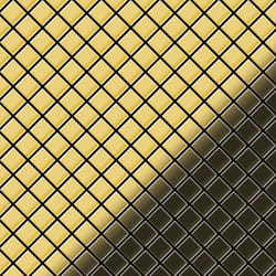 Metal Mosaic Tile Brass mill gold 1.6mm Diamond-BM