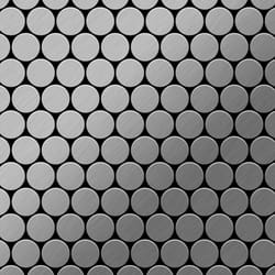 Metal Mosaic Tile Stainless Steel brushed grey 1.6mm Dollar-S-S-B