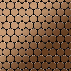 Metal Mosaic Tile Titanium Amber brushed copper 1.6mm Dollar-Ti-AB