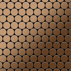 Metal Mosaic Tile Titanium Amber brushed copper 1.6mm Dollar-Ti-AB