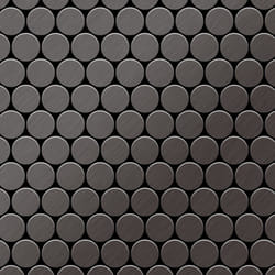 Metal Mosaic Tile Titanium Smoke brushed dark grey 1.6mm Dollar-Ti-SB