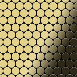 Metal Mosaic Tile Brass mill gold 1.6mm Dollar-BM
