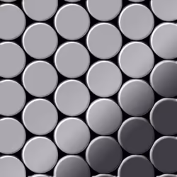 Metal Mosaic Tile Stainless Steel marine mirror grey 1.6mm Dome-S-S-MM