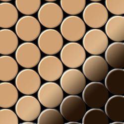 Metal Mosaic Tile Titanium Amber mirror copper 1.6mm Dome-Ti-AM