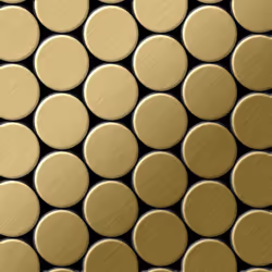 Metal Mosaic Tile Titanium Gold brushed gold 1.6mm Dome-Ti-GB
