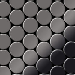 Metal Mosaic Tile Titanium Smoke mirror dark grey 1.6mm Dome-Ti-SM