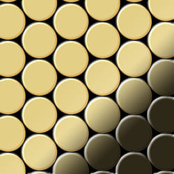 Metal Mosaic Tile Brass mill gold 1.6mm Dome-BM