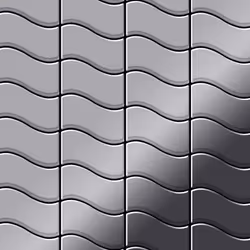 Metal Mosaic Tile Stainless Steel mirror grey 1.6mm Flux-S-S-M