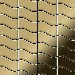 Metal Mosaic Tile Titanium Gold mirror gold 1.6mm Flux-Ti-GM