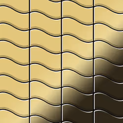 Metal Mosaic Tile Brass mill gold 1.6mm Flux-BM