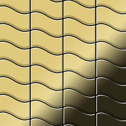 Metal Mosaic Tile Brass mill gold 1.6mm Flux-BM
