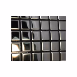 Metal Mosaic Tile Stainless Steel mirror grey 1.6mm Glomesh-S-S-M