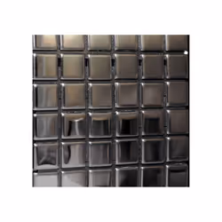 Metal Mosaic Tile Stainless Steel mirror grey 1.6mm Glomesh-S-S-M
