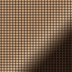 Metal Mosaic Tile Titanium Amber mirror copper 1.6mm Glomesh-Ti-AM