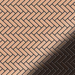 Metal Mosaic Tile Copper mill copper 1.6mm Herringbone-CM