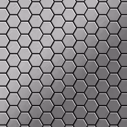 Metal Mosaic Tile Stainless Steel brushed grey 1.6mm Honey-S-S-B