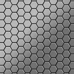 Metal Mosaic Tile Stainless Steel brushed grey 1.6mm Honey-S-S-B