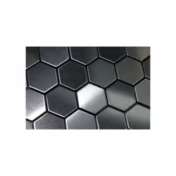 Metal Mosaic Tile Stainless Steel brushed grey 1.6mm Honey-S-S-B