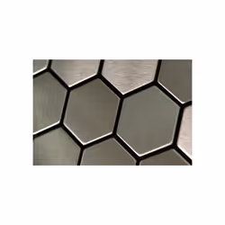 Metal Mosaic Tile Stainless Steel brushed grey 1.6mm Honey-S-S-B