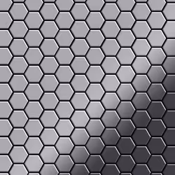 Metal Mosaic Tile Stainless Steel mirror grey 1.6mm Honey-S-S-M