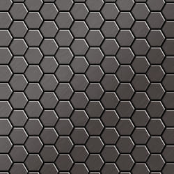 Metal Mosaic Tile Titanium Smoke brushed dark grey 1.6mm Honey-Ti-SB