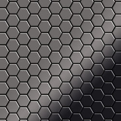 Metal Mosaic Tile Titanium Smoke mirror dark grey 1.6mm Honey-Ti-SM