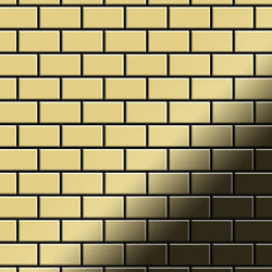 Metal Mosaic Tile Brass mill gold 1.6mm House-BM