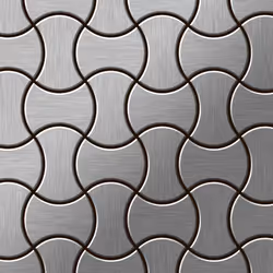 Metal Mosaic Tile Stainless Steel brushed grey 1.6mm Infinit-S-S-B