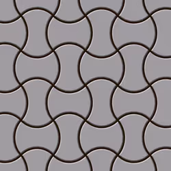 Metal Mosaic Tile Stainless Steel matt grey 1.6mm Infinit-S-S-MA