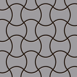 Metal Mosaic Tile Stainless Steel matt grey 1.6mm Infinit-S-S-MA