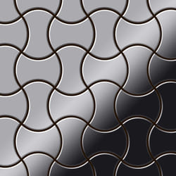 Metal Mosaic Tile Stainless Steel marine mirror grey 1.6mm Infinit-S-S-MM