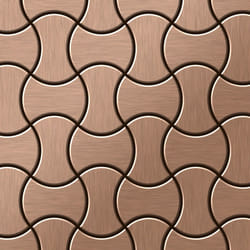 Metal Mosaic Tile Titanium Amber brushed copper 1.6mm Infinit-Ti-AB