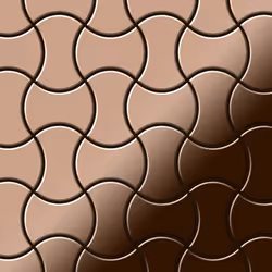 Metal Mosaic Tile Titanium Amber mirror copper 1.6mm Infinit-Ti-AM