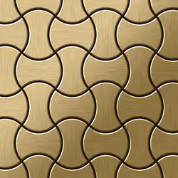 Metal Mosaic Tile Titanium Gold brushed gold 1.6mm Infinit-Ti-GB