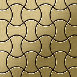 Metal Mosaic Tile Titanium Gold brushed gold 1.6mm Infinit-Ti-GB