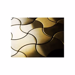 Metal Mosaic Tile Titanium Gold brushed gold 1.6mm Infinit-Ti-GB