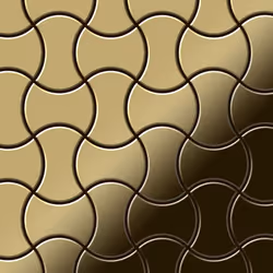 Metal Mosaic Tile Titanium Gold mirror gold 1.6mm Infinit-Ti-GM