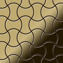 Metal Mosaic Tile Titanium Gold mirror gold 1.6mm Infinit-Ti-GM