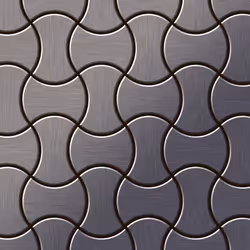 Metal Mosaic Tile Titanium Smoke brushed dark grey 1.6mm Infinit-Ti-SB