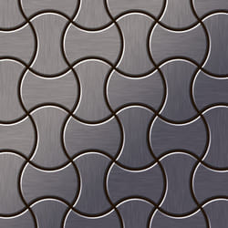 Metal Mosaic Tile Titanium Smoke brushed dark grey 1.6mm Infinit-Ti-SB
