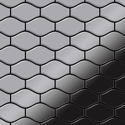 Metal Mosaic Tile Stainless Steel mirror grey 1.6mm Karma-S-S-M