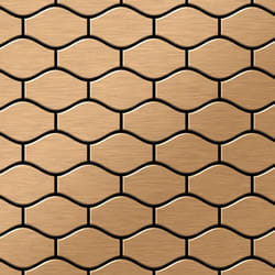 Metal Mosaic Tile Titanium Amber brushed copper 1.6mm Karma-Ti-AB